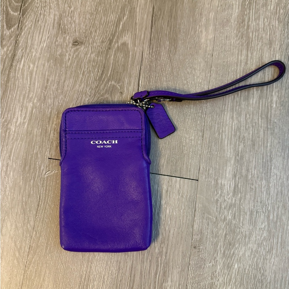 Coach Vibrant Purple Wristlet
